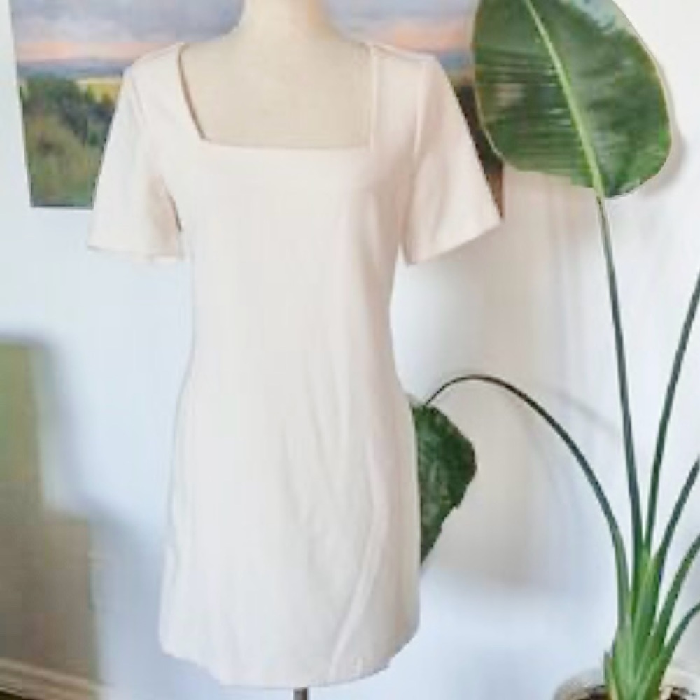 Wayf Cream Mini Dress